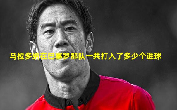 马拉多纳在巴塞罗那队一共打入了多少个进球
